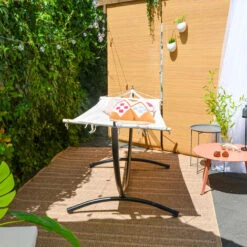 Hamaca De Jardín Con Soporte 300x100cm Tumbona Con Estructura Metálica -VIDAXLI NEGOZIO 11323637 5