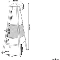 Caminetto Da Esterno In Acciaio Nero Con Grata Cromata Aspetto Rustico Yasur -VIDAXLI NEGOZIO 11328995 3