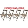 4 Sedie Pieghevole Sedia Birreria In Legno Noce Richiudibile Per Campeggio Casa