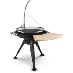 Blumfeldt Delion Griglia Patibolo Sospesa Braciere Ø80cm Piedini Cavo Acciaio