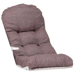 Cuscino Per Poltrona O Sdraio Imbottito Tessuto Policotone Lusso Grigio