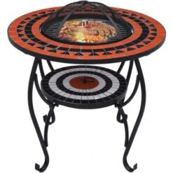 Tavolo Con Braciere Mosaico Terracotta E Bianco 68 Cm Ceramica VidaXL 7 Tavolo Con Braciere Mosaico Terracotta E Bianco 68 Cm Ceramica VidaXL -VIDAXLI NEGOZIO 17488125 3