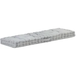 Cuscino Per Pallet E Pavimento In Cotone 120x40x7 Cm Grigio VidaXL