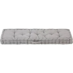 Cuscino Per Pallet E Pavimento In Cotone 120x40x7 Cm Grigio VidaXL -VIDAXLI NEGOZIO 18805414 4