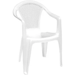 MAURY'S KORA SEDIA IMPILABILE DA ESTERNO BIANCA 55 X 54 X H82 CM