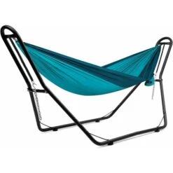 Supporto Universale,Telaio Per Amaca Regolabile,capacita 200 Kg, 2 Persone,Adatto Per Amache Da 3,5 A 4 Metri Di Lunghezza,per Terrazza Esterna Coperta Da Giardino,Nero (Amaca Non Inclusa)