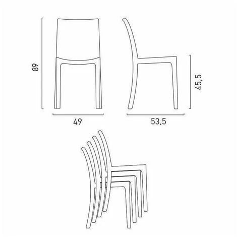 Sedie Poly Rattan Bar Giardino Gelateria Impilabile BISTROT Grand Soleil 3 Sedie Poly Rattan Bar Giardino Gelateria Impilabile BISTROT Grand Soleil - immagine 3