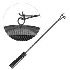 Yaheetech Braciere Da Giardino Esterno Per Riscaldamento Portatile Con Copertura Protettiva E Attizzatoio Per Terrazza Da Campeggio/Raduno 54 X 54 X 50cm Nero -VIDAXLI NEGOZIO 28395908 4