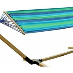 Lettino Da Giardino Pensile Con Struttura In Legno Di Cotone Opaco L 200 Cm Multicolore Harms 504558 -VIDAXLI NEGOZIO 28658866 3