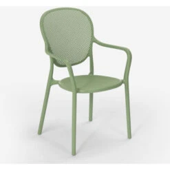 Sedia Design Moderno Per Cucina Bar Ristorante Esterno In Polipropilene Clara Colore: Verde -VIDAXLI NEGOZIO 28760621 3