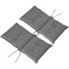 Outsunny Set 2 Pezzi Cuscino Per Sedia Da Giardino Con Schienale Alto In Poliestere, Grigio Scuro, 100 X 48cm