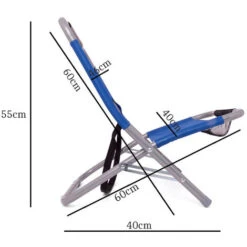 Spiaggina Mare Pieghevole Leggera Sedia Textilene Spiaggia Tracolla Portatile -VIDAXLI NEGOZIO 30290708 3