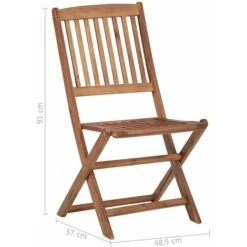 Sedie Da Giardino Pieghevoli 2 Pz In Legno Massello D'Acacia VidaXL -VIDAXLI NEGOZIO 33814606 3