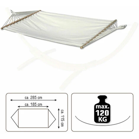Amaca Doppia Con Struttura A 120kg 200x120 Supporto Da Esterno In Metallo Telaio 5 Amaca Doppia Con Struttura A 120kg 200x120 Supporto Da Esterno In Metallo Telaio - immagine 5
