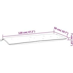 Cuscino Per Panca Bianco Crema 120 Cm In Tessuto Oxford VidaXL -VIDAXLI NEGOZIO 35846781 3