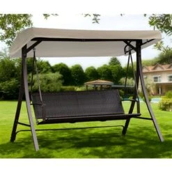 Telo Ricambio Tettuccio Dondolo 3 Posti Terracina Papillon 160 Gr/mq Beige Poliestere