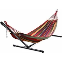 Supporto Per Amaca Con Struttura In Metallo Portante Per Amaca Carico Di 150kg, 320x110x100cm,Nero £¨Senza Il Telo£©