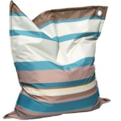 Cuscinone Enorme Da Giardino A Righe Per Esterno 160x135 H Cm -Righe Grige E Azzurre 7 Cuscinone Enorme Da Giardino A Righe Per Esterno 160x135 H Cm -Righe Grige E Azzurre -VIDAXLI NEGOZIO 48089441 3