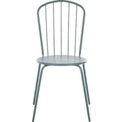 Set Di Sedie Da Pranzo Da Giardino Azzurro Alto Metallo 4 Persone Calvi -VIDAXLI NEGOZIO 50468063 5