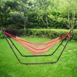 Todeco Amaca, Letto Appeso - Capacità: Per 2 Persone - Altezza: Regolabile - Rosso, Con Supporto H-Type, Cotone, Brasiliano -VIDAXLI NEGOZIO 54376613 5