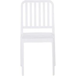 Set Di 4 Sedie In Plastica Resistente Alle Intemperie Bianco Sersale -VIDAXLI NEGOZIO 55028033 5
