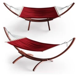 Struttura Per Amaca XXL 350 Cm Con Amaca Rosso VitaliSpa -VIDAXLI NEGOZIO 59137741 4