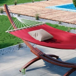 Struttura Per Amaca XXL 350 Cm Con Amaca Rosso VitaliSpa -VIDAXLI NEGOZIO 59137741 5