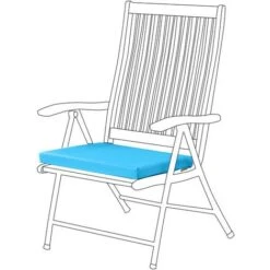 Gardenista Cuscini Per Sedie Da Giardino, Cuscini Per Sedie Da Giardino Resistenti All'acqua Con Fodere Rimovibili Facili Da Pulire, Turchese