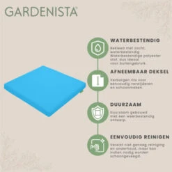 Gardenista Cuscini Per Sedie Da Giardino, Cuscini Per Sedie Da Giardino Resistenti All'acqua Con Fodere Rimovibili Facili Da Pulire, Turchese -VIDAXLI NEGOZIO 60311168 3