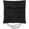 Gardenista Cuscini Per Sedie Da Giardino, Cuscini Per Sedie Da Giardino Trapuntati Resistenti All'acqua Con Lacci E Rivestimento Rimovibile Facile Da Pulire, Nero