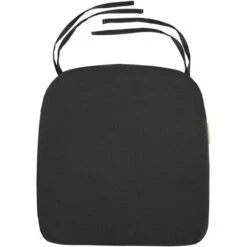 Gardenista Cuscini Per Sedie Da Giardino Con Lacci, Cuscini Per Sedie Da Giardino Resistenti All'acqua Con Rivestimento Rimovibile Facile Da Pulire, Nero
