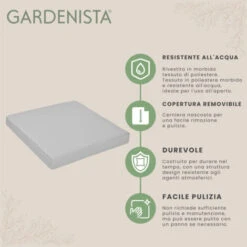 Gardenista Cuscini Per Rattan, Cuscini Di Seduta Resistenti All'acqua Per Rattan Con Rivestimento Sfoderabile Facile Da Pulire (56x52x6) Cm, Grigio -VIDAXLI NEGOZIO 60311303 3