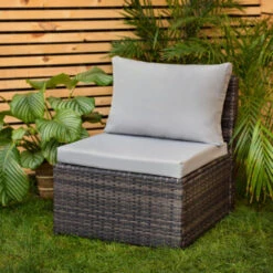 Gardenista Cuscini Per Rattan, Cuscini Di Seduta Resistenti All'acqua Per Rattan Con Rivestimento Sfoderabile Facile Da Pulire (56x52x6) Cm, Grigio -VIDAXLI NEGOZIO 60311303 4