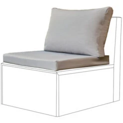 Gardenista Cuscini Per Rattan, Cuscini Di Seduta Resistenti All'acqua Per Rattan Con Rivestimento Sfoderabile Facile Da Pulire (56x52x6) Cm, Grigio -VIDAXLI NEGOZIO 60311303 5