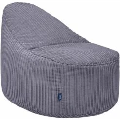 Loft 25 Grande Pouf In Velluto A Coste Di Qualità Superiore Per Adulti, Grande Pouf Per Il Soggiorno, Pouf Da Gioco, Antracite
