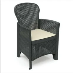 POLTRONA RESINA FISSA FOLIA ANTRACITE PROGARDEN