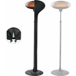 RHAFAYRE Copertura Per Riscaldamento Elettrico Da Esterno - Impermeabile - Tessuto Oxford 420D - Completamente Resistente Alle Intemperie - Con Cerniera E Coulisse Regolabile - Antivento