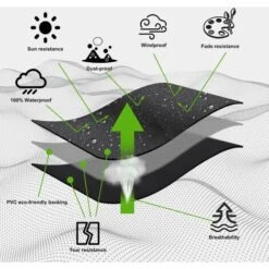 RHAFAYRE Copertura Per Riscaldamento Elettrico Da Esterno - Impermeabile - Tessuto Oxford 420D - Completamente Resistente Alle Intemperie - Con Cerniera E Coulisse Regolabile - Antivento -VIDAXLI NEGOZIO 73156068 4