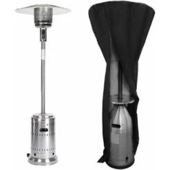 RHAFAYRE 210D Copertura Del Riscaldatore Per Patio In Tessuto Oxford, Copertura Del Riscaldatore Per Patio Impermeabile Antivento Antipolvere Resistente Alla Neve Con Custodia Nera (226 X 85 X 48 Cm)