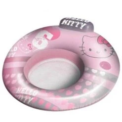 Trade Shop - Poltrona Poltroncina Gonfiabile Mare 2 In 1 Con Poggiatesta 104 Cm Hello Kitty