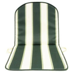 Cuscino Double Rigato Verde Con Schienale E Spessore Di 2 Cm