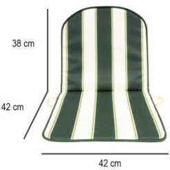 Cuscino Double Rigato Verde Con Schienale E Spessore Di 2 Cm -VIDAXLI NEGOZIO 8187303 3