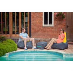 Gardenista Poltrona A Sacco Per Esterni, Poltrona A Sacco Resistente All'Acqua Con Schienale Alto Per Esterni Con Tessuto Facile Da Pulire E Imbottitura Premium, Oro -VIDAXLI NEGOZIO 82143047 5