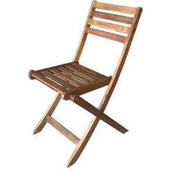 No Brand Sedia Pieghevole Amalfi In Legno Di Acacia Fsc®, Dimensioni 55x44xh84 Cm, Vendute A Coppia