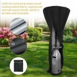 GTA 210D Tessuto Oxford Copertura Per Stufa Da Esterno Impermeabile Antivento Antipolvere Neve Resistente Copertura Per Stufa Da Terrazza Con Custodia Nero (226 X 85 X 48 Cm) -VIDAXLI NEGOZIO 85317220 3