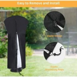 GTA 210D Tessuto Oxford Copertura Per Stufa Da Esterno Impermeabile Antivento Antipolvere Neve Resistente Copertura Per Stufa Da Terrazza Con Custodia Nero (226 X 85 X 48 Cm) -VIDAXLI NEGOZIO 85317220 4