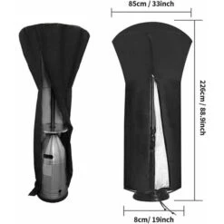 GTA 210D Tessuto Oxford Copertura Per Stufa Da Esterno Impermeabile Antivento Antipolvere Neve Resistente Copertura Per Stufa Da Terrazza Con Custodia Nero (226 X 85 X 48 Cm) -VIDAXLI NEGOZIO 85317220 5