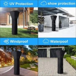 MINKUROW Copertura Per Stufa Da Esterno, 210d Oxford Impermeabile Copertura Per Stufa Da Esterno, Copertura Per Stufa Da Esterno Antipolvere/Antivento (226x85x48cm) -VIDAXLI NEGOZIO 85700383 5