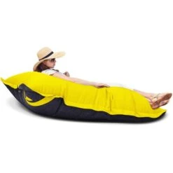 Gardenista Poltrona A Sacco, Pouf Gigante Da Esterno Protetto Dai Raggi UV Con Tessuto Resistente All'acqua Di Alta Qualità E Imbottitura In Perline Di Poliestere EPS, Oro