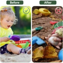 RHAFAYRE Copertura Per Sabbiera 120x120 Cm Copertura Impermeabile Protezione UV 70% Protezione Per Sabbiera Oxford Con Coulisse, Verde -VIDAXLI NEGOZIO 87213672 5